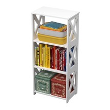 Bookcase, 4 Tier Small Bookshelf, Kids Open Shelves,Book Organizer Storage Shelf - £71.84 GBP