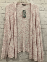 Wild Fable Womens Small Open Front Cardigan Sweater Pink Marled Long Sle... - $19.78
