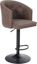 With A Padded Back And A Chromed Metal Base, The Alpha Home Swivel Bar Stool - £114.81 GBP