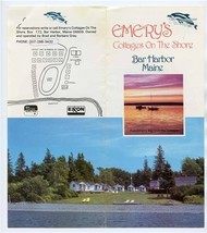 Emery&#39;s Cottages on the Shore Brochure &amp; Postcard Bar Harbor Maine  - $17.82