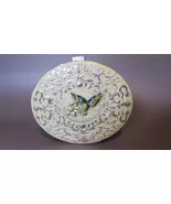 Vintage Silver-Tone Repoussé Hummingbird Trinket Box - $20.00