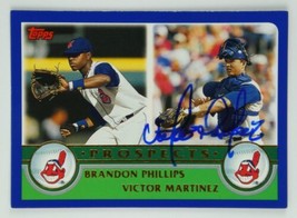 Victor Martinez Signed 2003 Topps Trading Card #675 Cleveland Indians Autograph - £15.69 GBP