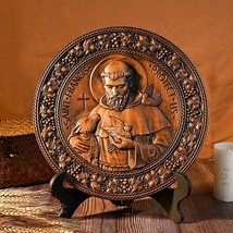 Saint Francis Wood Carving Ornament - Christian Home Decor - $57.00+