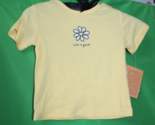 Life Is Good Girls 24 Months Boo Boo Daisy Tee Shirt Sunrise Yellow - $24.74