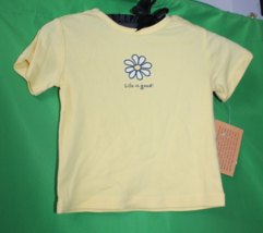 Life Is Good Girls 24 Months Boo Boo Daisy Tee Shirt Sunrise Yellow - £19.77 GBP