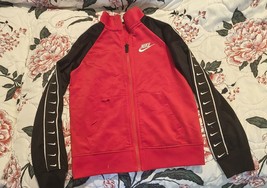 NIKE Jacket Coat 6-7 Years Sleeve Size 7 Torn Pocket Stains Red Black Wh... - $5.00