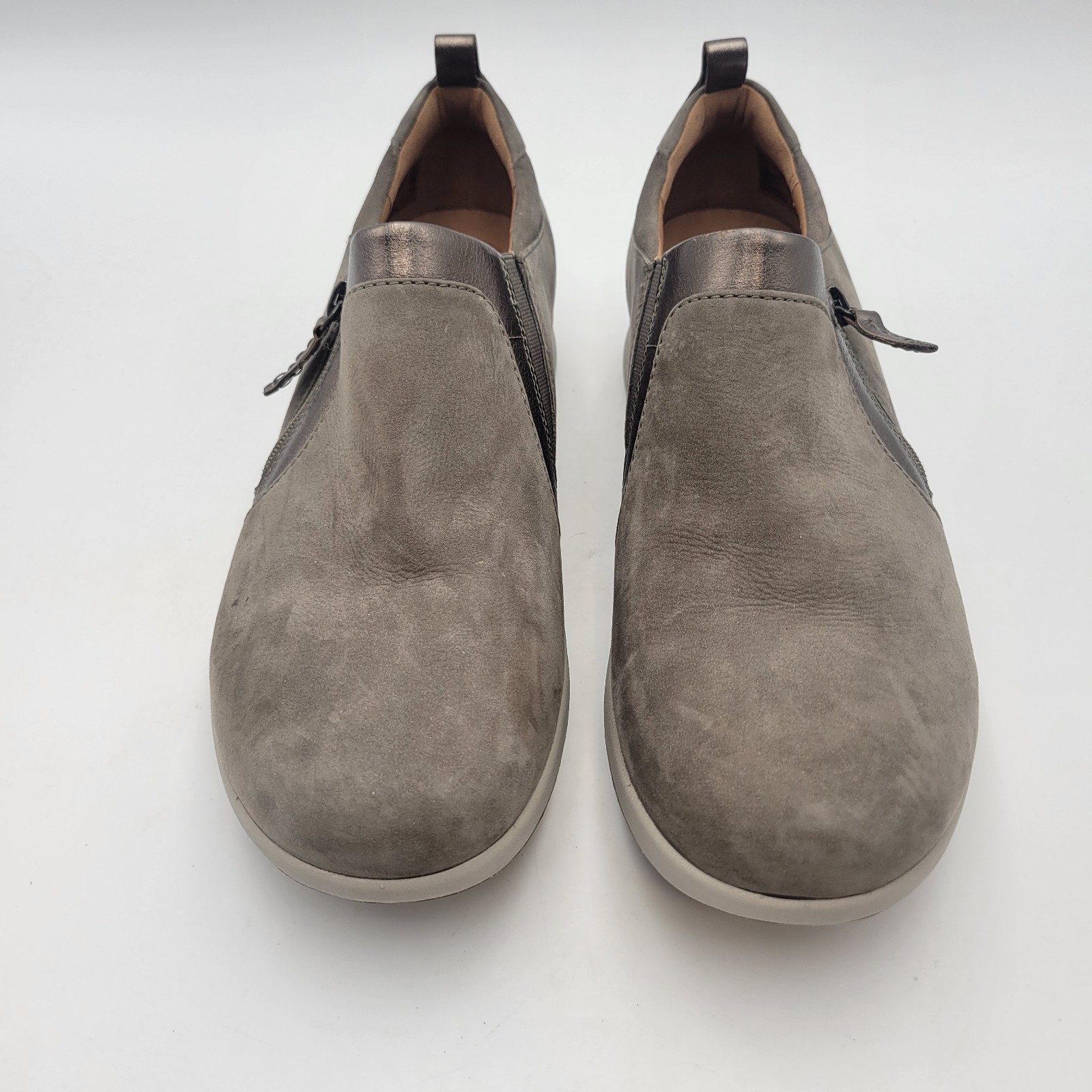 Clarks unstructured Side-Zip Slip-On Shoes Un.Adorn Zip Taupe 8.5 M Item image 4