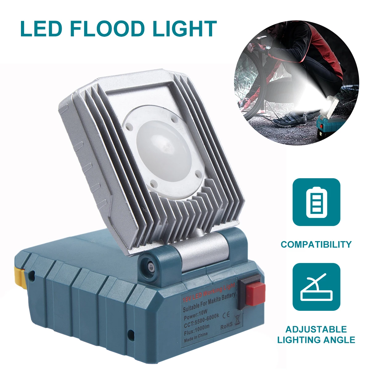 LED Work Light LED Floodlight Folding Portable Outdoor Lights 3 Light Modes IP65 - $91.10