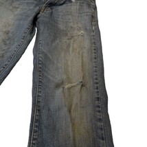 THRASHED blue Relaxed straight Jeans 31/32 Cremieux - £17.59 GBP