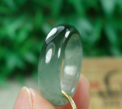 Certified Icy Green 100% Natural A jadeite jade Ring 戒指 USA.6.9# - £23.09 GBP