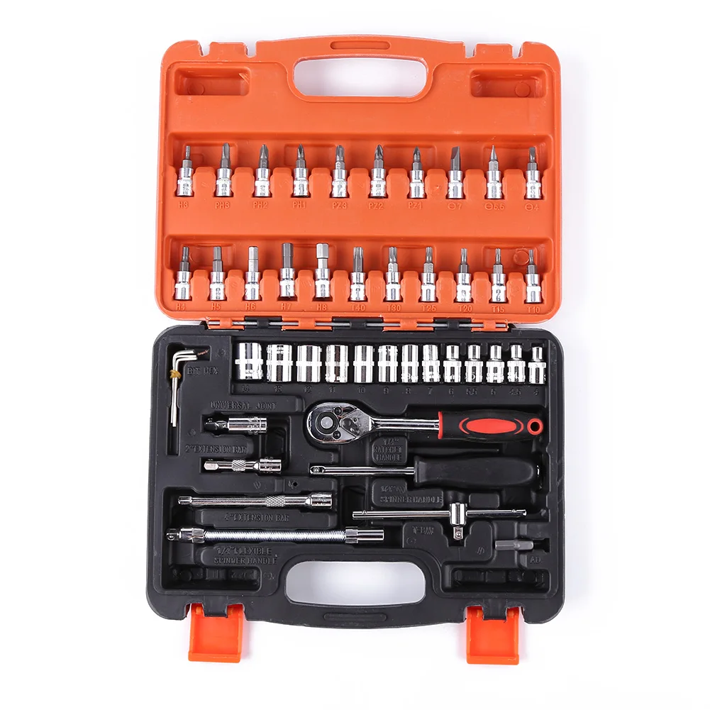 46-piece Socket Wrench Ratchet Wrench Set Multifunctional Auto Repair Tool Profe - £166.87 GBP