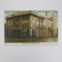 Antique Richmond Indiana Postcard Murray Theater Building Vaudeville UNPOSTED - £7.98 GBP