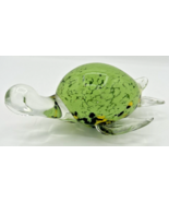 Fifth Avenue Crystal Glass Green Turtle Figurine - £39.64 GBP