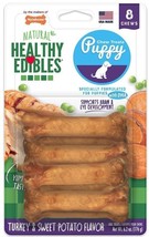 Nylabone Natural Healthy Edibles Puppy Turkey, Sweet Potato Chew - Petit... - £14.50 GBP