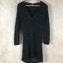 VICTORIA&#39;S SECRET Crochet Hooded Cover Up Tunic/Sweater MEDIUM - $9.95