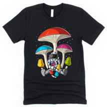 Psychonaut Astronaut Psychedelic Mushrooms T-Shirt - £22.37 GBP
