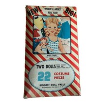 Vintage World’s Largest Real Hair Miss Candy Stand Up Doll &amp; Her Very Own Dolly - £6.38 GBP