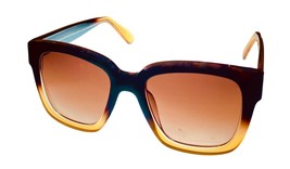 Lucky Brand Womens Plastic Brown Yel Square Sunglass, Gradient Lens Syca... - $22.49