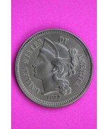 High Grade 1868 Three 3 Cent Nickel Coin Guaranteed Authentic &amp; Genuine ... - $177.78 CAD