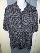 George Black Soot Design Hawaiian Shirt size L (42-44) Men&#39;s NEW - £15.71 GBP