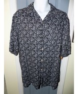 George Black Soot Design Hawaiian Shirt size L (42-44) Men&#39;s NEW - €19,56 EUR