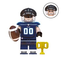 Football Player Titans Super Bowl NFL Rugby Players Minifigures Accessories - £3.17 GBP