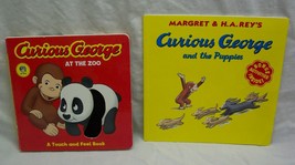Curious George Children&#39;s Book Lot Touch And Feel Zoo Puppies - £11.61 GBP