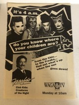 Geraldo Club Kids Creatures Of The Night Tv Guide Vintage Print Ad Tpa13 - $5.93