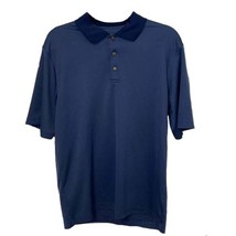 Pebble Beach Performance Golf Polo Blue Check Shirt Mens Medium - £11.19 GBP