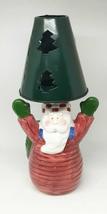 Ceramic Christmas Tree Tea Light Holder 9 inches (Santa) - $17.50