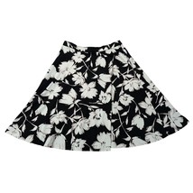 Adrienne Vittadini Skater Skirt Medium Black White Fit N Flare Knee Leng... - £10.74 GBP