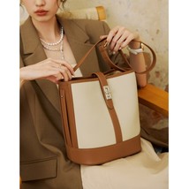 ZR DIARY Bucket Bags Women Litchi Pattern  Leather Large  Bag Ladies Leather Bag - £141.14 GBP