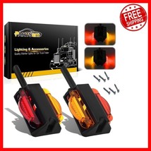 Universal 4&#39;&#39; LED Marker Clearance Lights Set with Amber/Red - DOT Certi... - $780.73 MXN