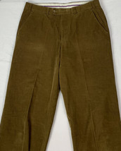Hiltl Men&#39;s Brown Corduroy Cotton Fall Luxury Dress Pants Casual 34X30 - £31.51 GBP