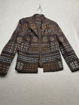 Coldwater Creek Embroidered Beaded Blazer Jacket Wmn Sz 14 Boho Southwestern  - £35.19 GBP