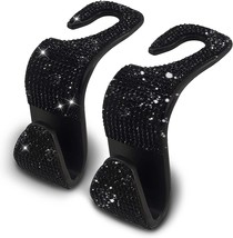 2PCS Car Seat Hooks Bling Rhinestone Headrest Hooks with Universal Design Perfec - £11.39 GBP