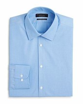 The Men&#39;s Store Contemporary Fit End-on-End Solid Dress Shirt Blue Bay-1... - $24.99