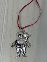 Hand &amp; Hammer Santa Claus Silver Tone Christmas Tree Ornament READ BEFOR... - $19.79
