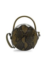 Marc Jacobs Snakeskin Embossed Leather Circle Crossbody Bag New GL0237621 - $244.02