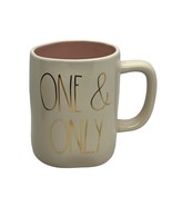 Rae Dunn Artisan Magenta &quot;One &amp; Only&quot; Gold Lettering Mug Pink Interior - £11.31 GBP