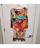 Calvin Klein Tunic Dress, size S, Multi-Colored Colorful Abstract Floral... - £17.68 GBP