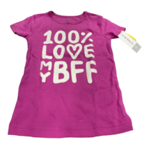 allbrand365 designer Little Kid Girls Bff Snug Fit Cotton Printed Top, Pink,4 - £31.07 GBP