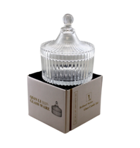 Glass Candy and Sugar Bowl with Lid - Perfect for Candy, Sugar and Cubes 5&quot; x 4&quot; - £11.81 GBP