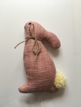 Pink Rabbit Material Soft Toy (Handmade) - £2.68 GBP