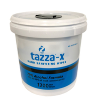 Tazza-X Hand Sanitizing Wipes, White 1,200 Wet Wipes/ 7lbs.Bucket-Brand New - $67.00