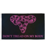 Feminist Don&#39;t Tread on My Body Flag 3x5ft Uterus Flag Protest Flag Pink... - £5.56 GBP