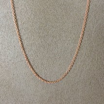 Women&#39;s Necklace 14k Rose Gold Cable Chain Length 17.83 inch Width 1.01 mm - £112.80 GBP