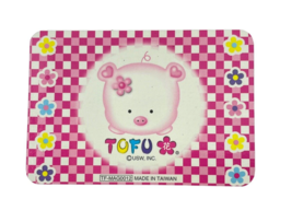 USW Tofu Pink Checks Piglet Address Book Foldable Wallet Size Japanese A... - $9.75