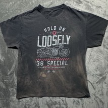 38 Special Hold On Loosely Motorcycle Men&#39;s M Black Short Sleeve Sun Fad... - $19.99