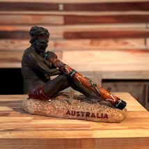 Australia Native Playing Diridgeado Statue Figurine Shelf Decor - £18.38 GBP